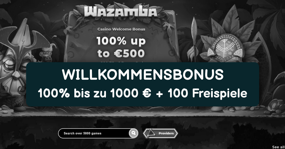 Wazamba Casino welcome bonus